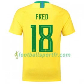 Tenue Brésil Fred 18 Domicile Coupe du monde 2018 Maillot de Foot